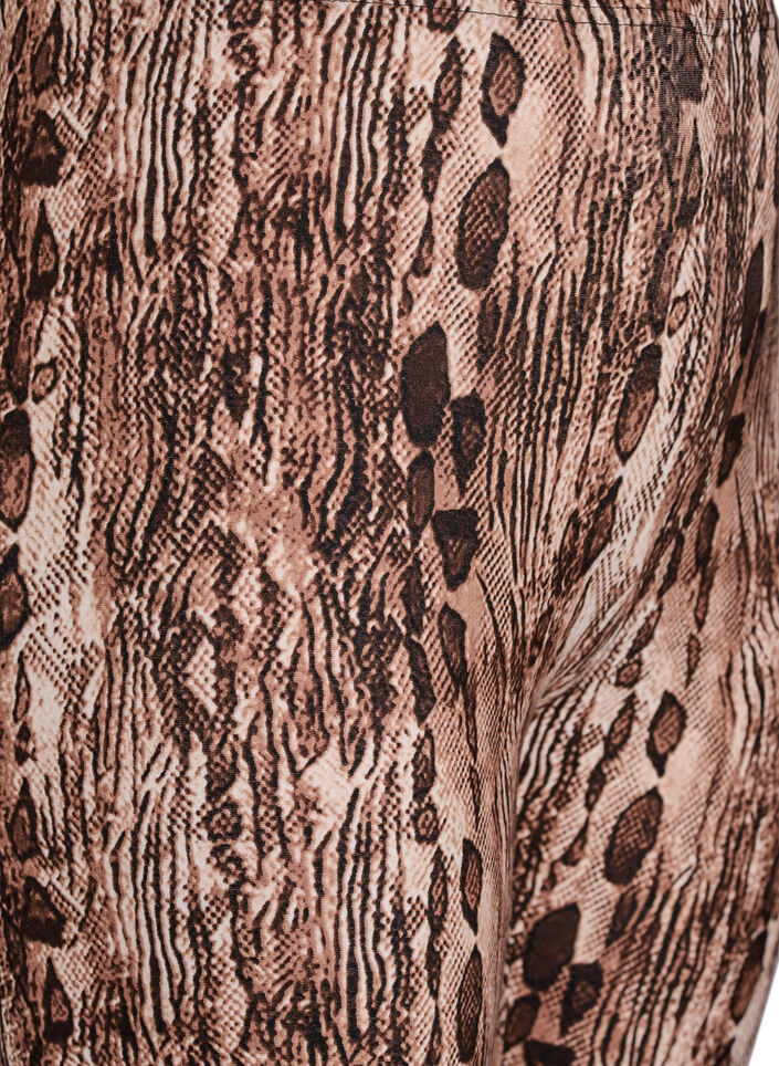 Viskose leggings med print, Brun, Packshot image number 2