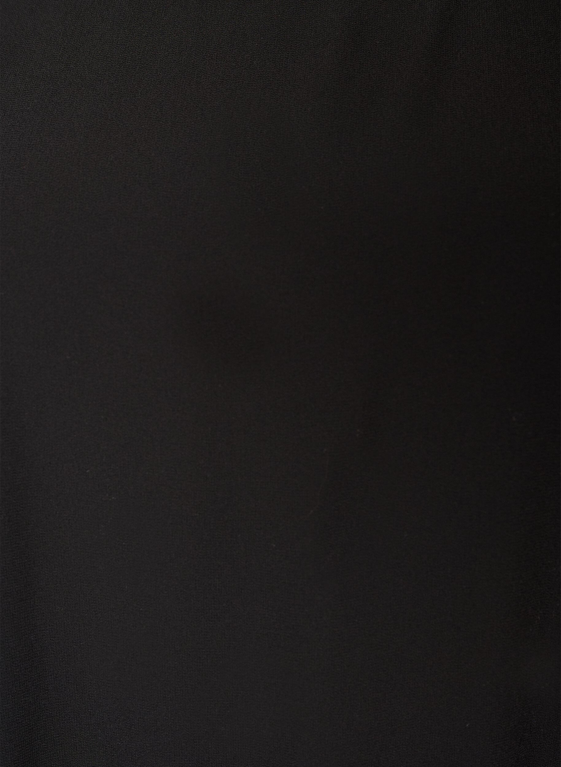 ZizziChiffonbluse med ballongeffekt, Svart, Packshot image number 2