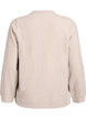 Jersey cardigan med rund hals og knapper, Beige, Packshot image number 1