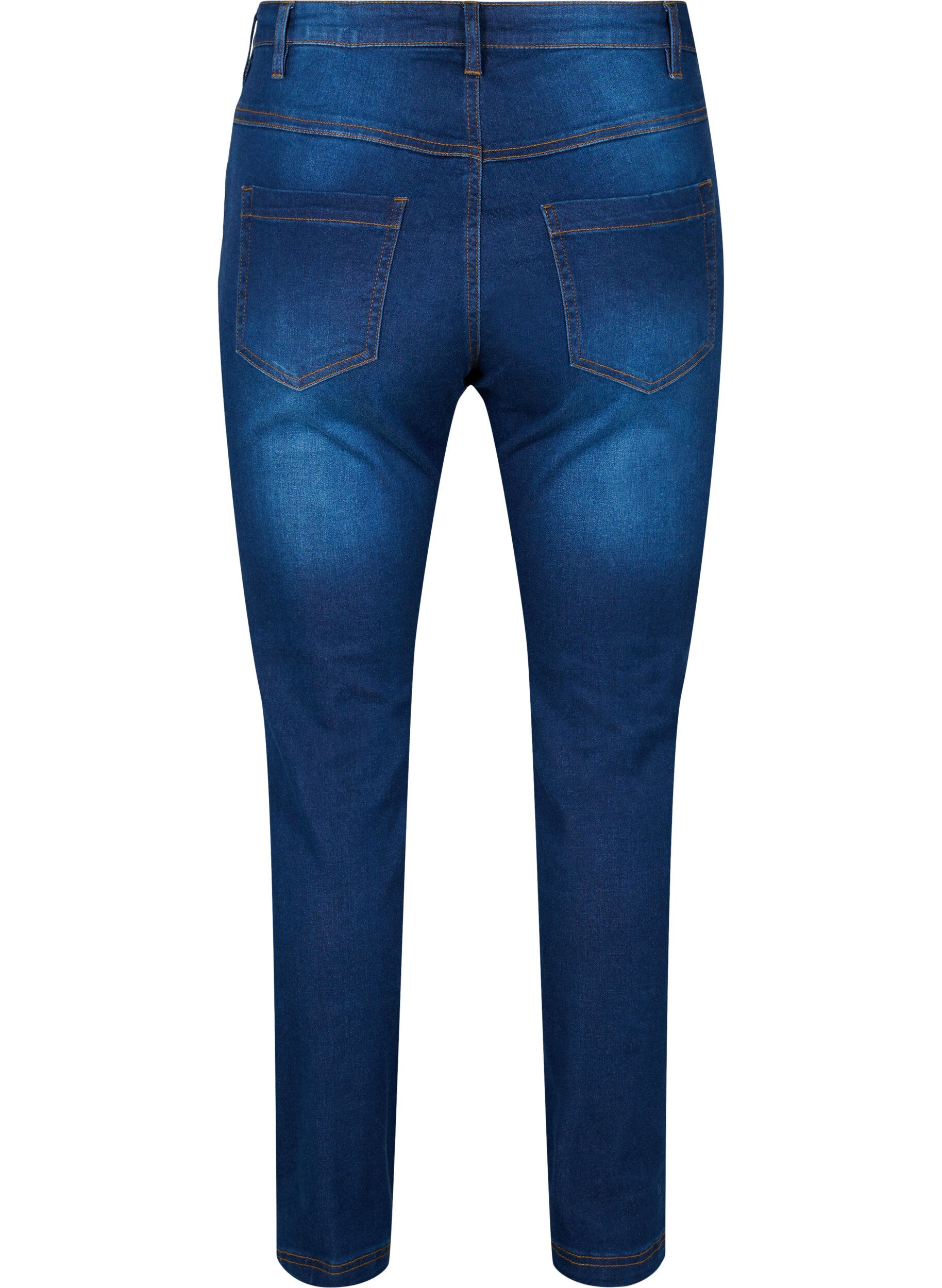 ZizziSlim fit Emily jeans med normal midje, Bl&aring;, Packshot image number 1