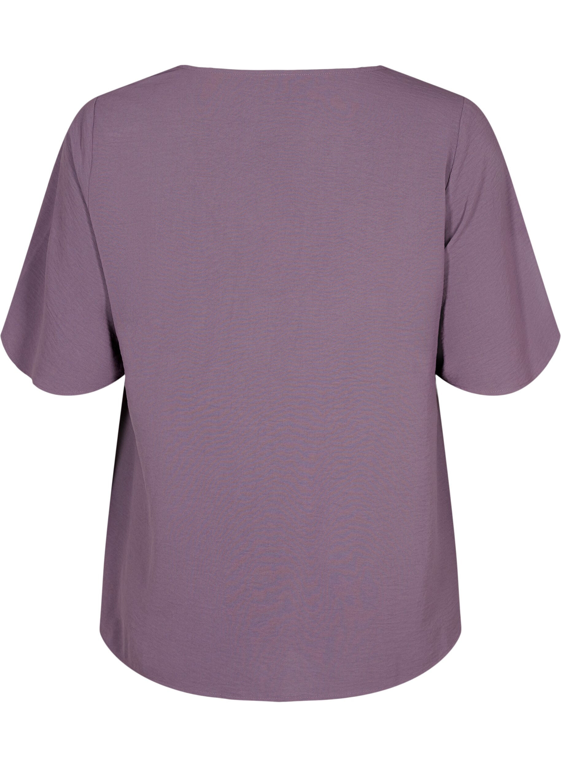 Zizzi Kortermet bluse med A-fasong, Vintage Violet, Packshot image number 1