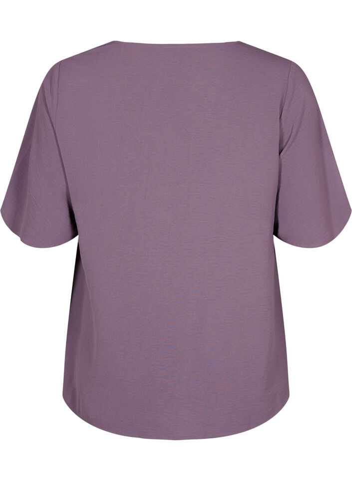 Kortermet bluse med A-fasong, Vintage Violet, Packshot image number 1