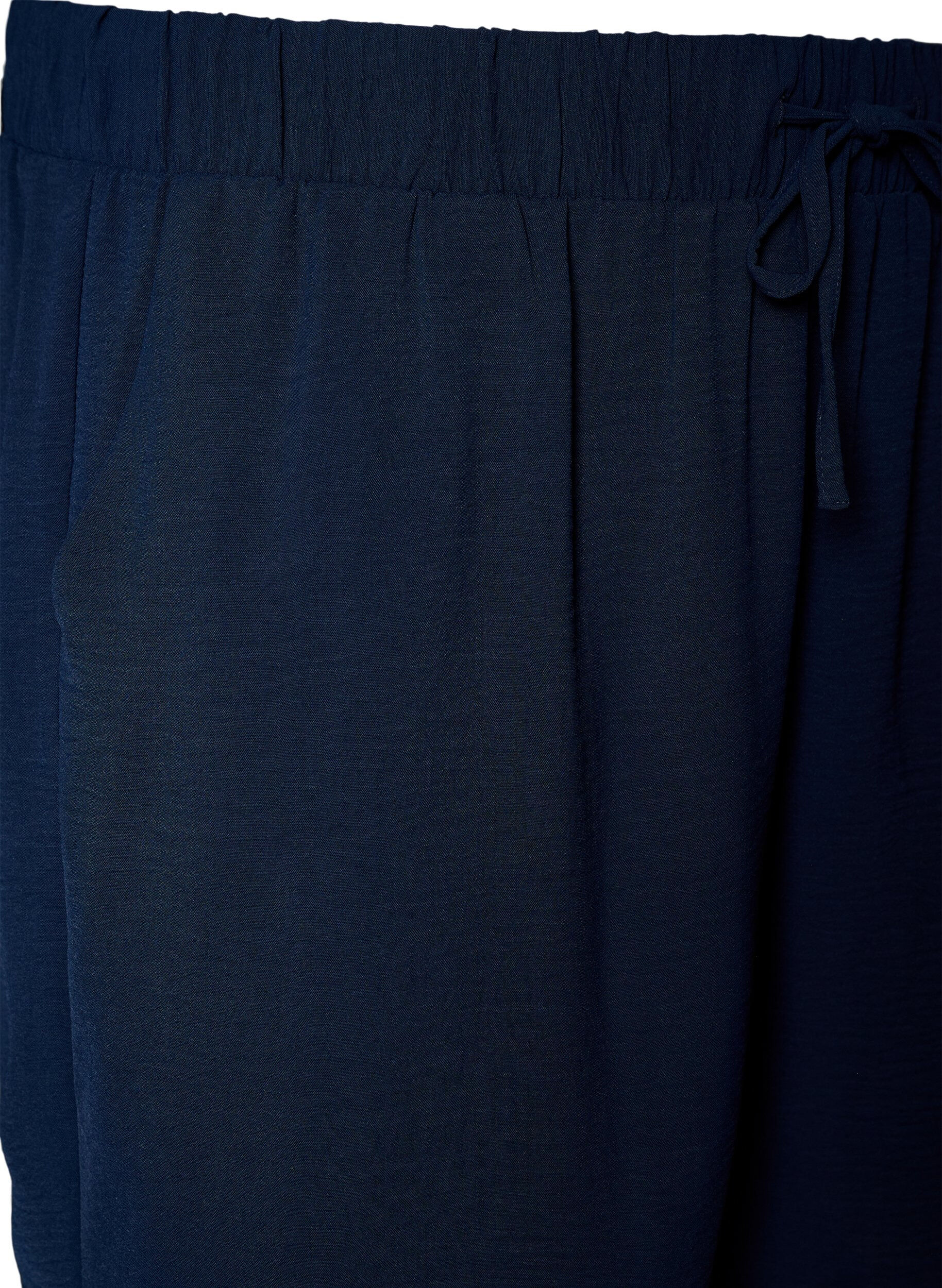 ZizziShorts med lommer og elastisk linning, Bl&aring;, Packshot image number 2