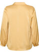 Bluse med skjortekrage og V-hals, Gul, Packshot image number 1