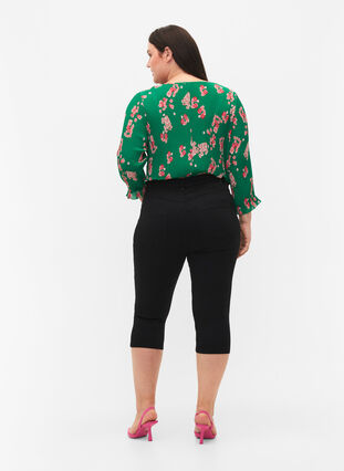 Amy capribukser med høyt liv og super slim fit, Black, Model image number 1