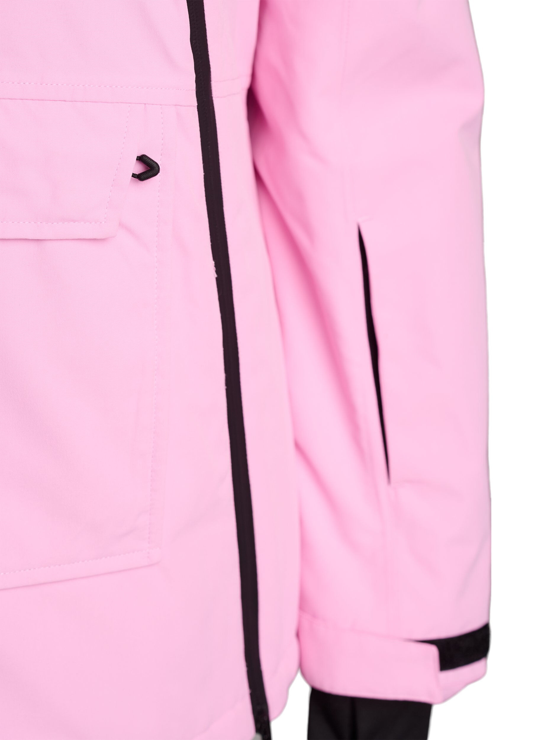 Zizzi Funksjonell skianorakk med hette, Rosa, Packshot image number 3