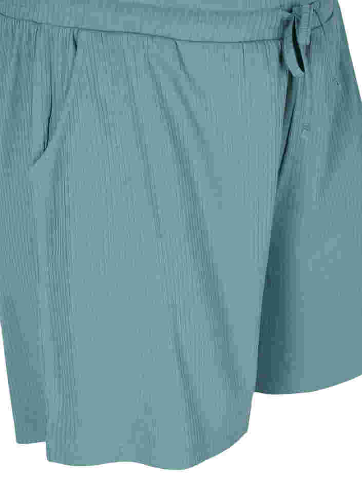 Shorts i et ribbet materiale med lommer, Goblin Blue, Packshot image number 2