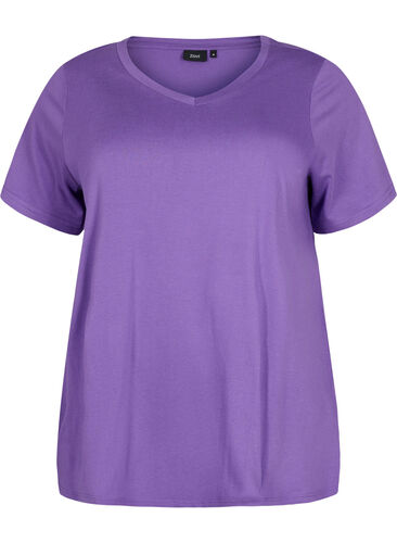 Kortermet T-skjorte med A-form, Deep Lavender, Packshot image number 0