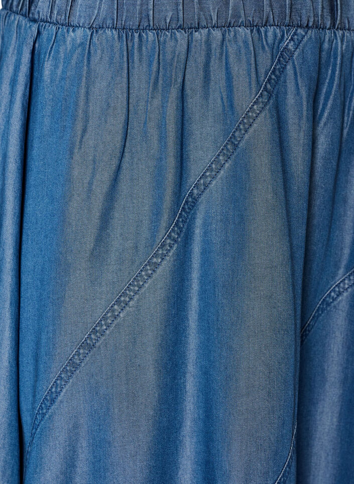 Maxiskj&oslash;rt i plagg i denim i TENCEL&trade; Lyocell, Bl&aring;, Packshot image number 2