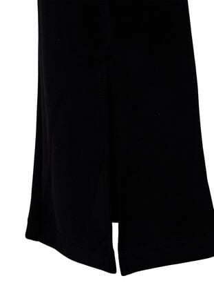Bukser med utsvingte ben og splitt, Black, Packshot image number 3