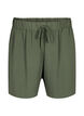 Shorts med lommer og elastisk linning, Grønn, Packshot image number 0