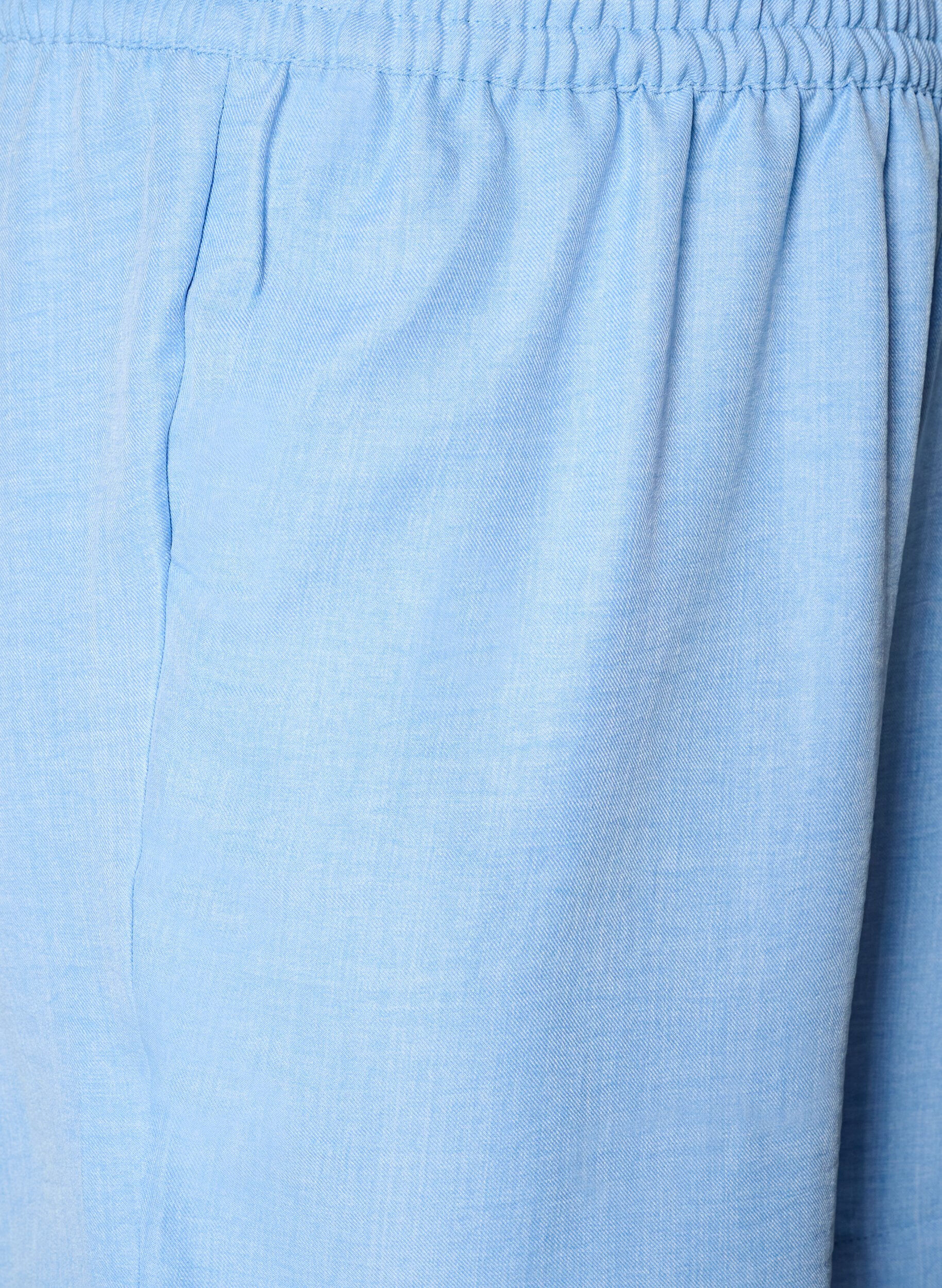 ZizziShorts med lommer og h&oslash;y midje, Bl&aring;, Packshot image number 2