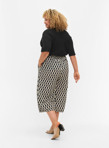 Culottebukser med mønster, Oval AOP, Model image number 1