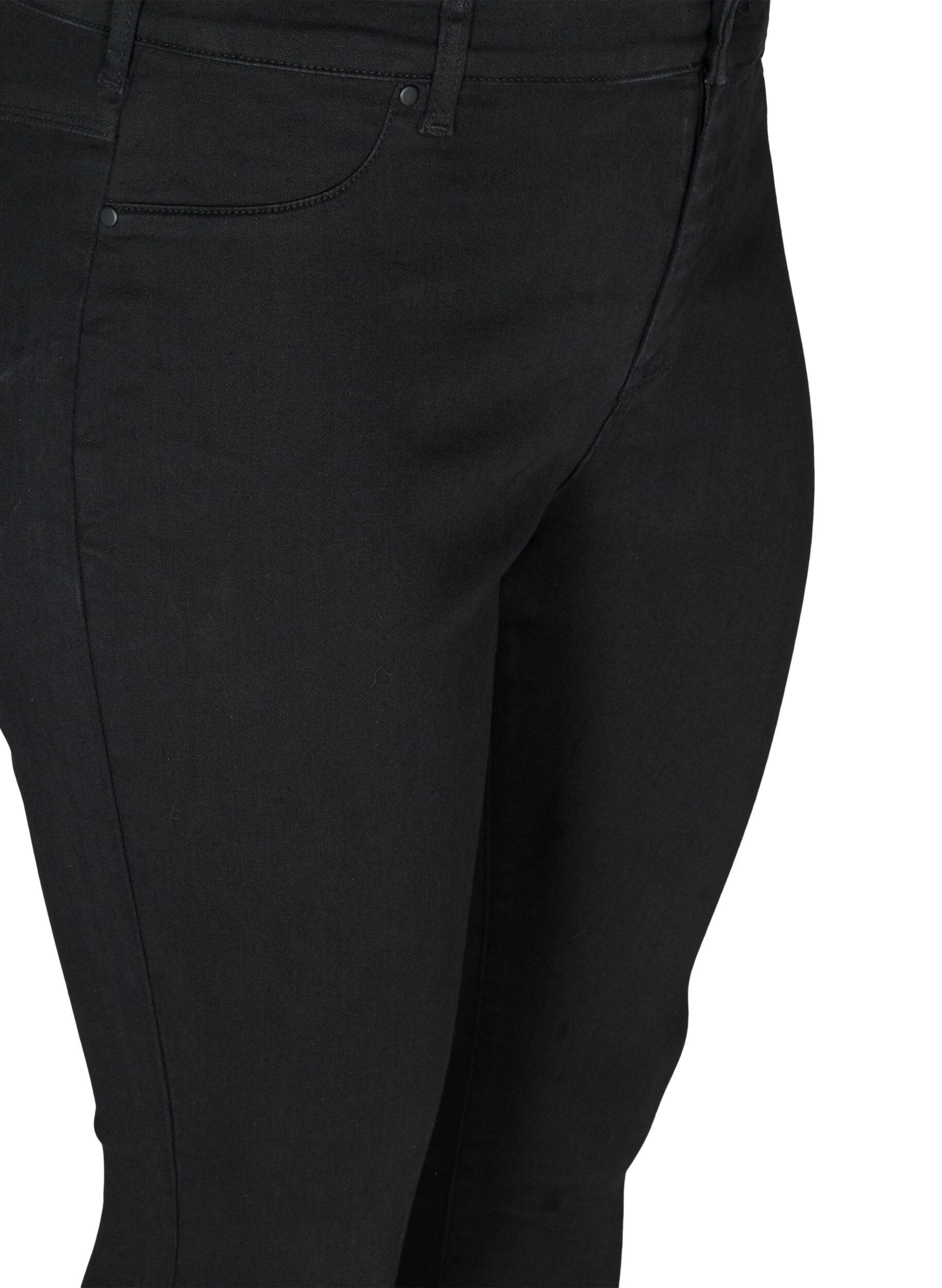 Zizzi Jeggings i bomullsmiks, Black, Packshot image number 2