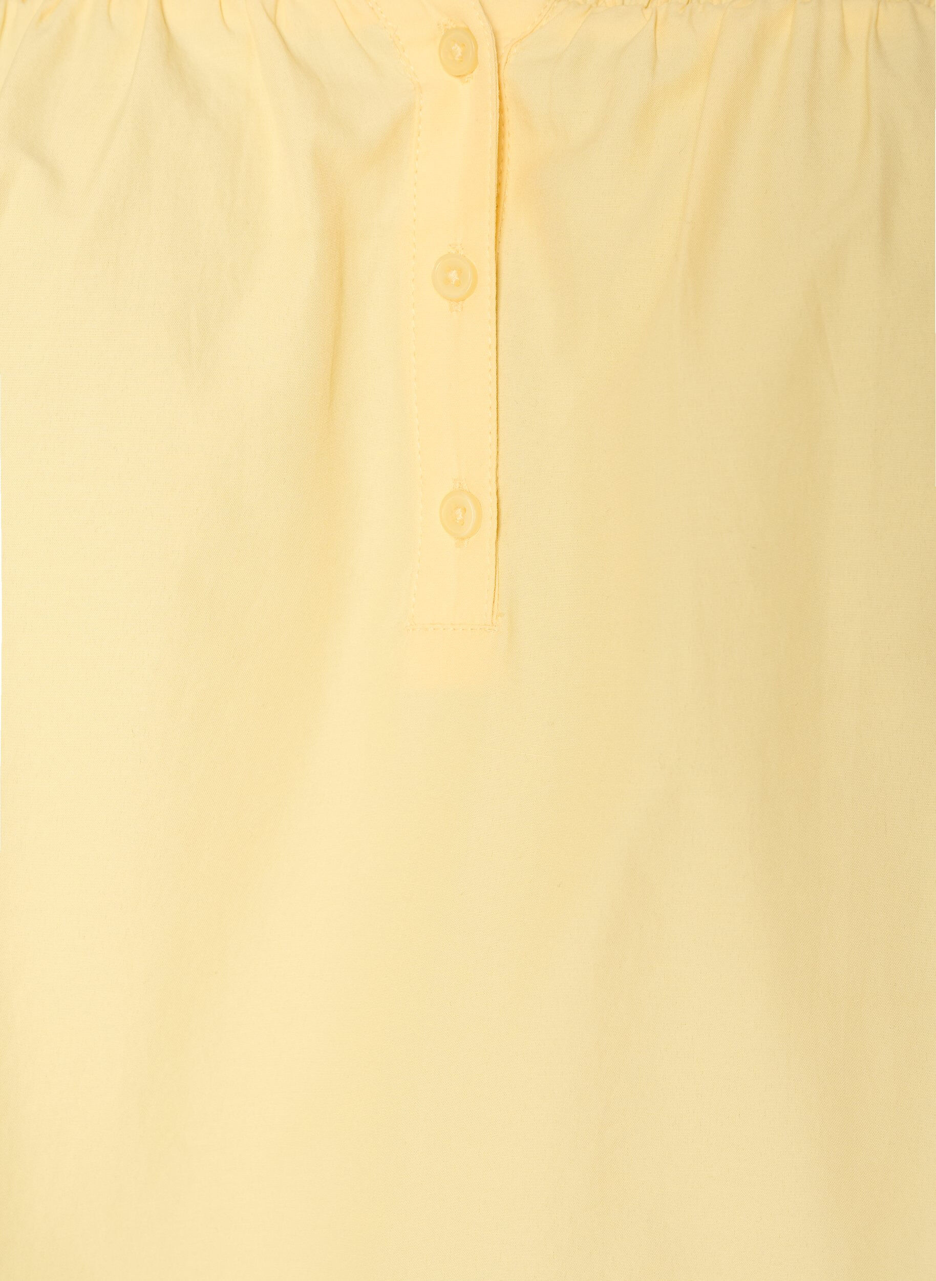 ZizziBluse med smock og 3/4 ermer, Gul, Packshot image number 2