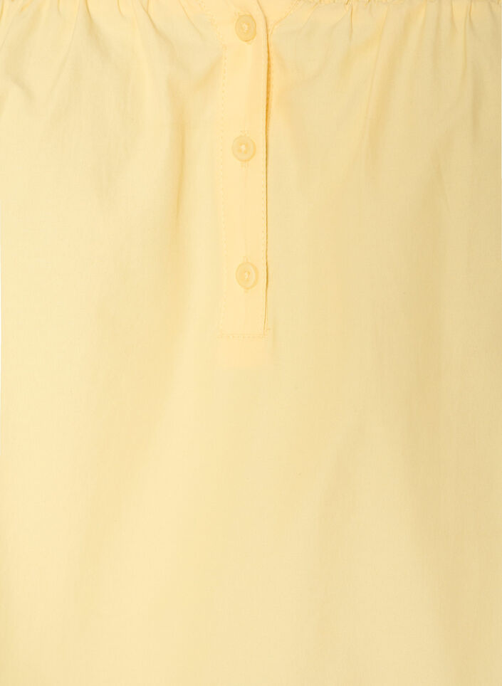 Bluse med smock og 3/4 ermer, Gul, Packshot image number 2