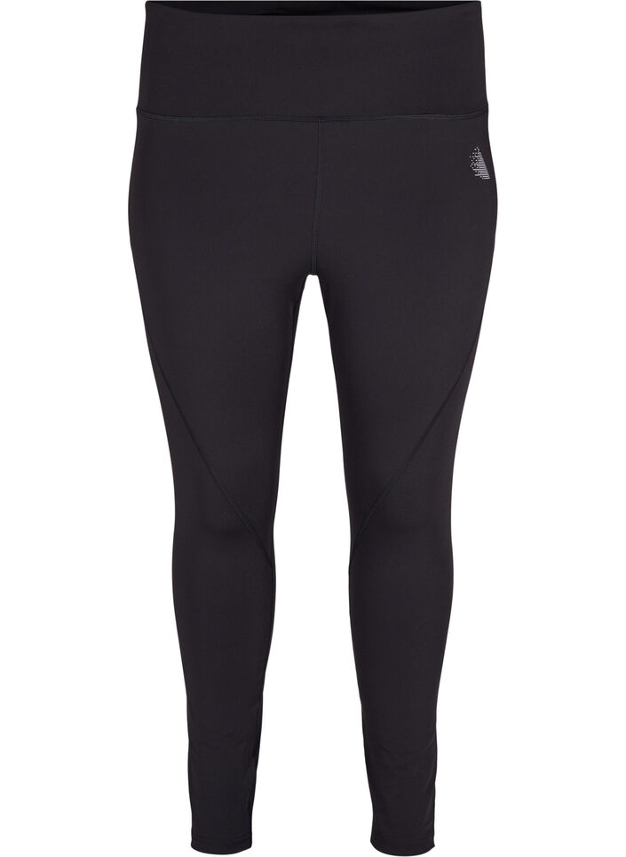 CORE, V-SHAPE DEFINE TIGHTS - Cropped treningstights med V-form bak, Black, Packshot image number 0