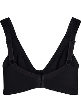 Zizzi Ensfarget BH med bøyle, Black, Packshot image number 1