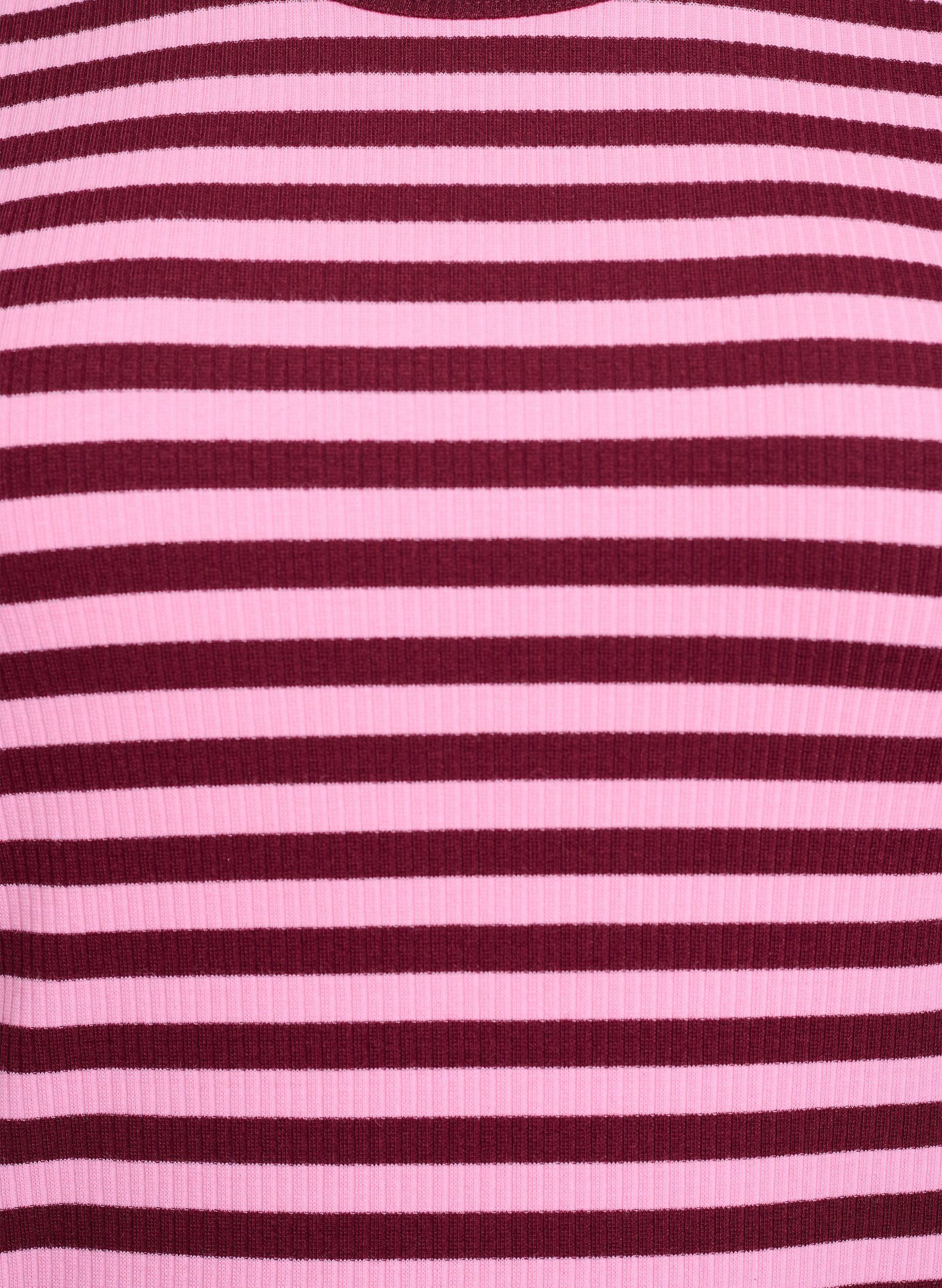 Zizzi Knelang T-skjortekjole i ribbet jersey, M&oslash;rk Bordeaux, Packshot image number 2