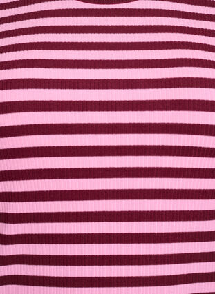 Zizzi Knelang T-skjortekjole i ribbet jersey, Mørk Bordeaux, Packshot image number 2