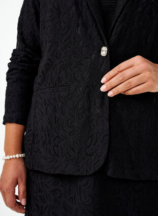 Zizzi Blondeblazer med lommer, Black, Model image number 2