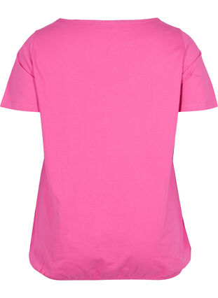 T-skjorte i bomull med korte ermer, Raspberry Rose, Packshot image number 1