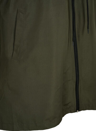 FLASH - Vannavvisende parkas med hette, Black Ink, Packshot image number 3