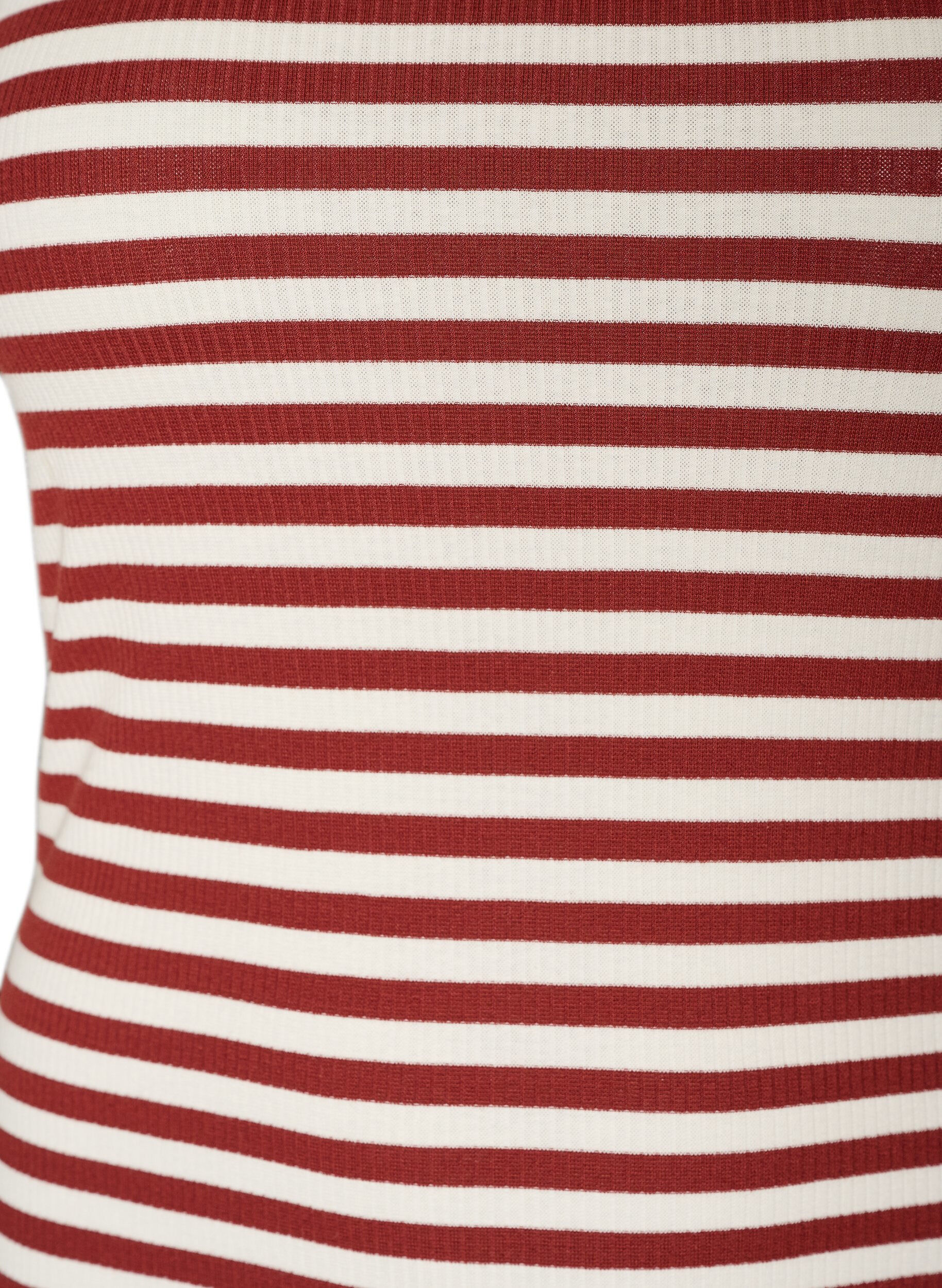 ZizziStripete ribbestrikket singlet, R&oslash;d, Packshot image number 2