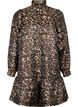 Kort jacquardkjole med leopardmønster, Brown Leo AOP, Packshot image number 0