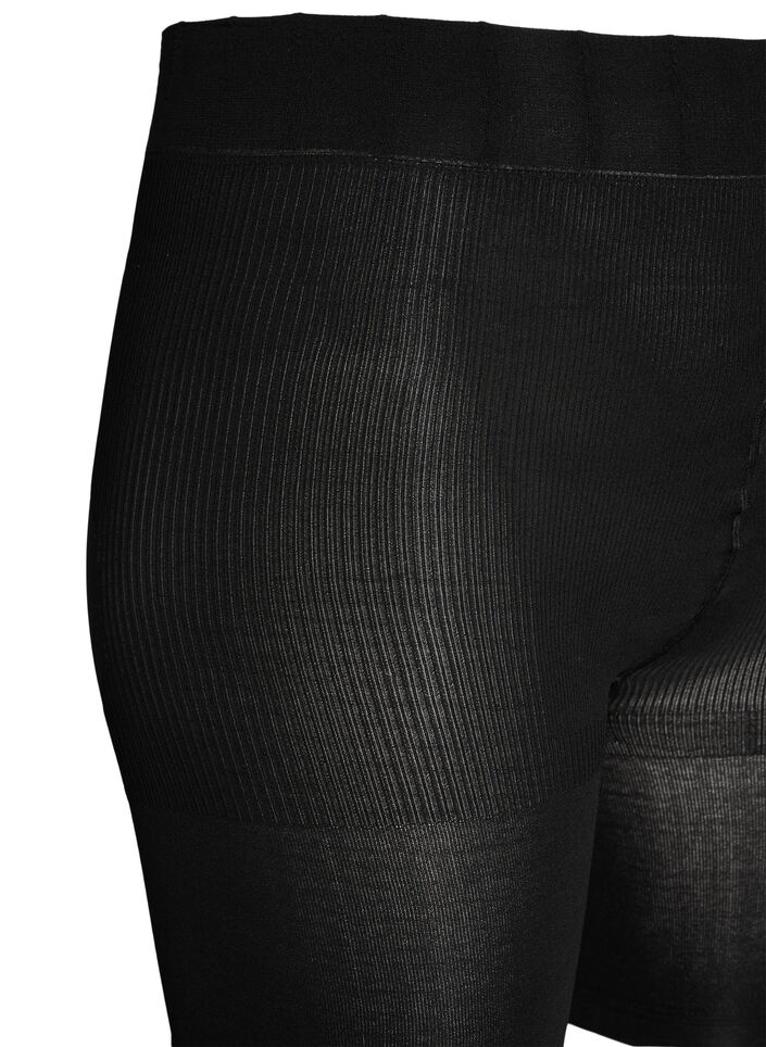 2-pakning push-up shorts i 60 denier med shaping-effekt, Svart, Packshot image number 2