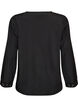 Skjortebluse med broderie anglaise, Svart, Packshot image number 1