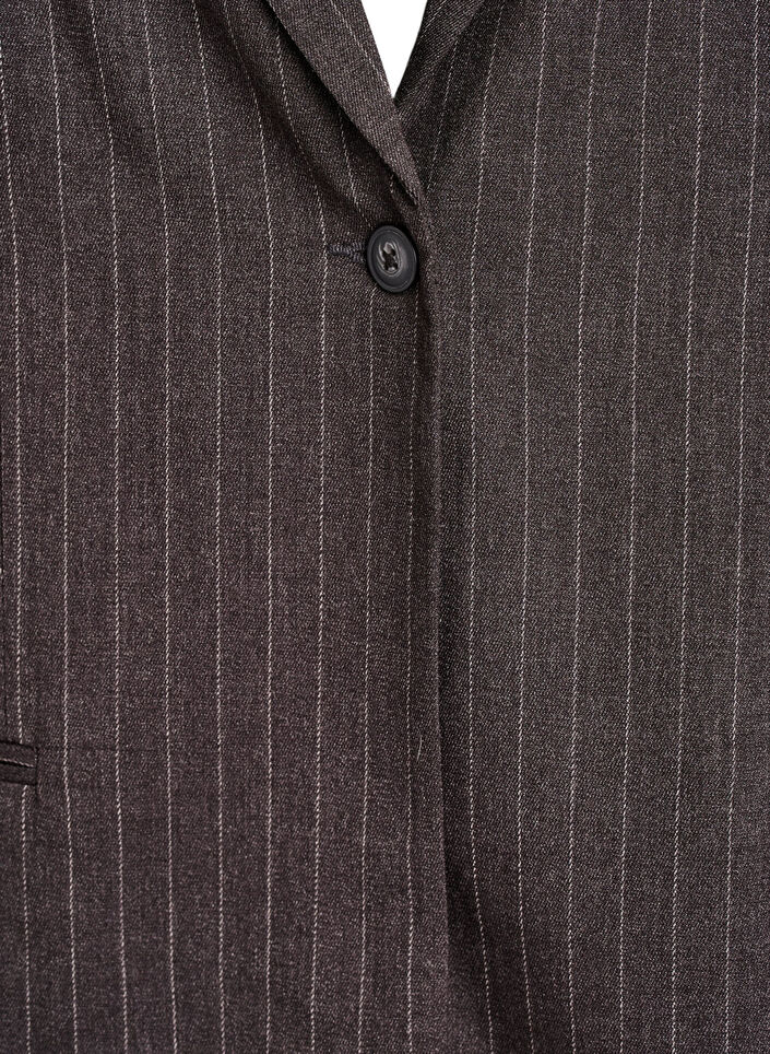 Pinstripe vest med jakkeslag, Brun, Packshot image number 2