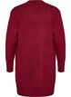 Ribbestrikket cardigan med lommer, R&oslash;d, Packshot image number 1