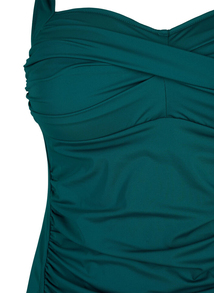 Tankini med drapering, Deep Teal, Packshot