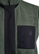 Sporty teddyvest med lommer, Thyme, Packshot image number 2