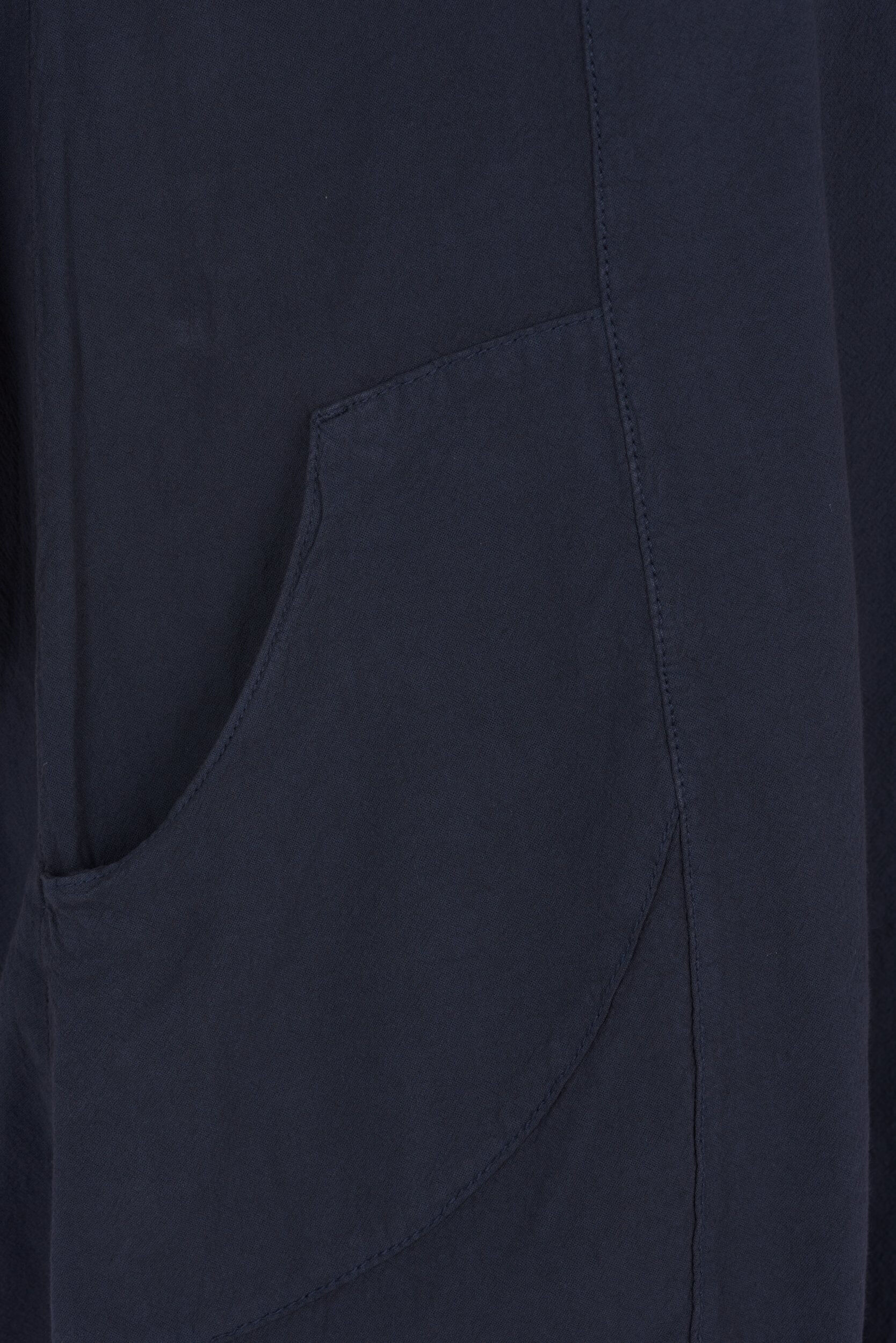 Zizzi Kortermet bomullskjole, Bl&aring;, Packshot image number 3