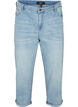 7/8 jeans med oppbrettede kanter og h&oslash;y midje, Bl&aring;, Packshot image number 0