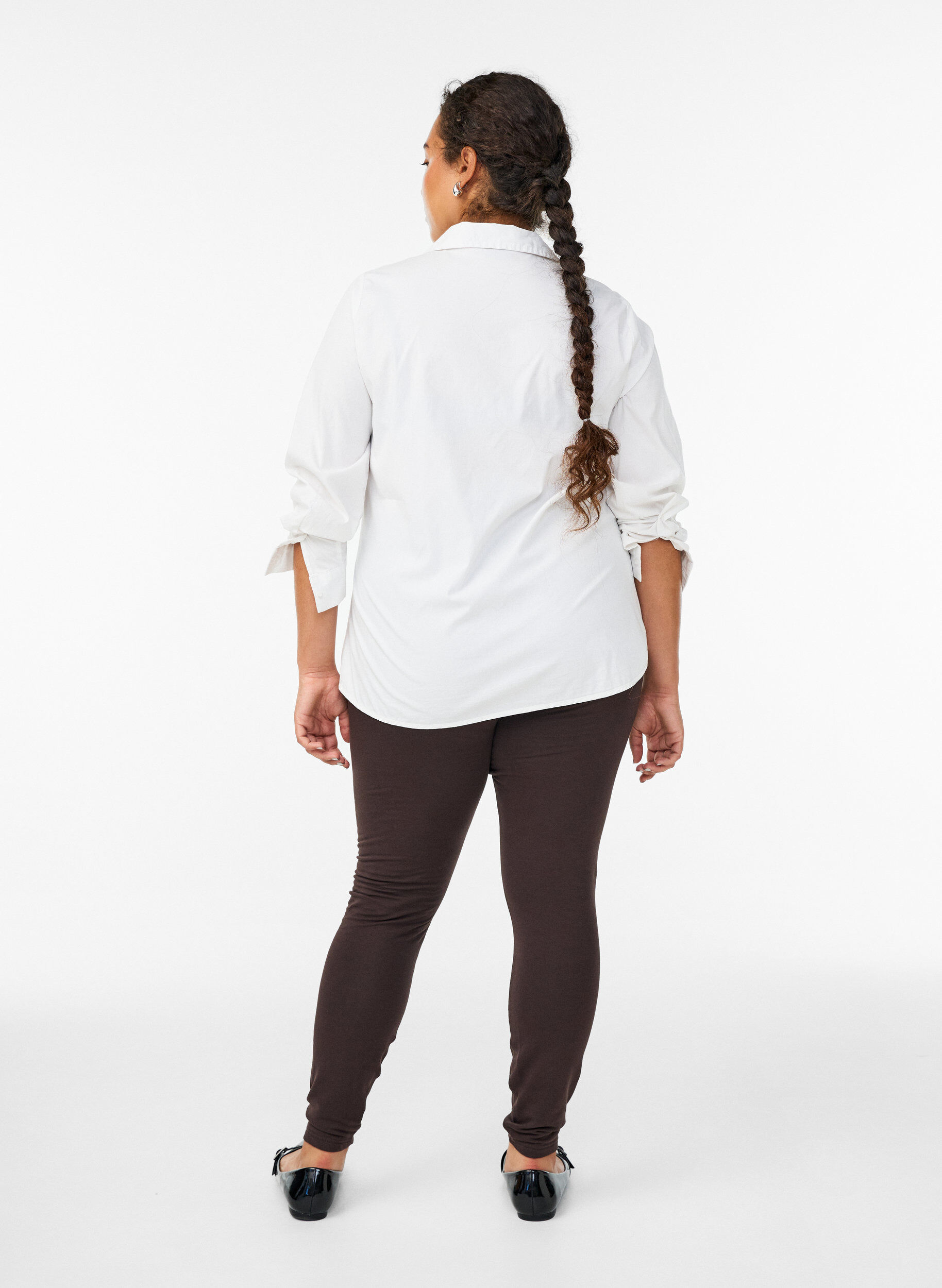 ZizziF&ocirc;ret tights i bomull, Brun, Model image number 2
