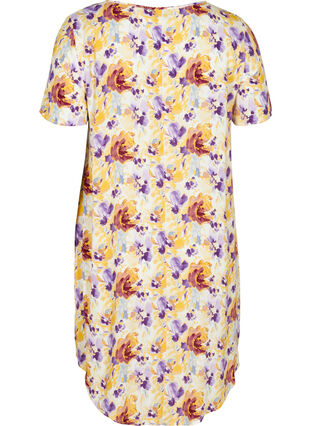 Kortermet kjole med blomstermønster, Flower AOP, Packshot image number 1