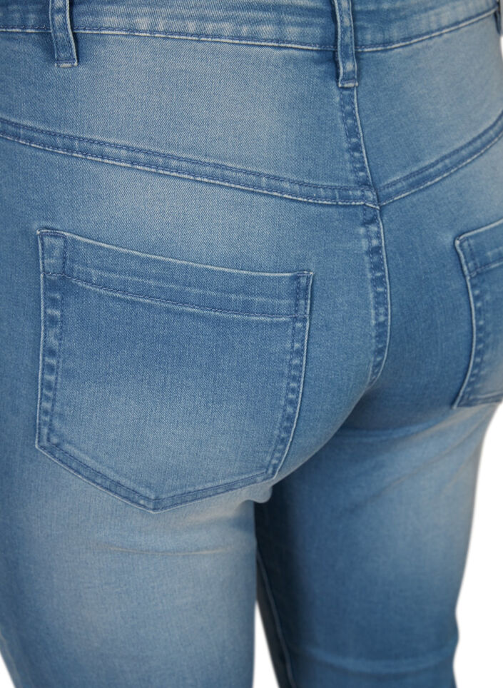 Amy capribukser med h&oslash;yt liv og super slim fit, Bl&aring;, Packshot image number 3