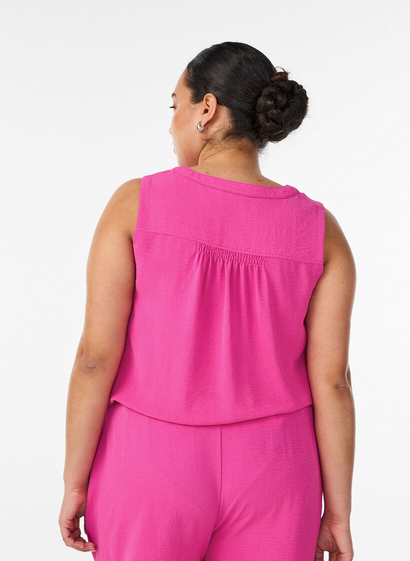Ermel&oslash;s overdel med rynkedetaljer, Rosa, Model image number 2