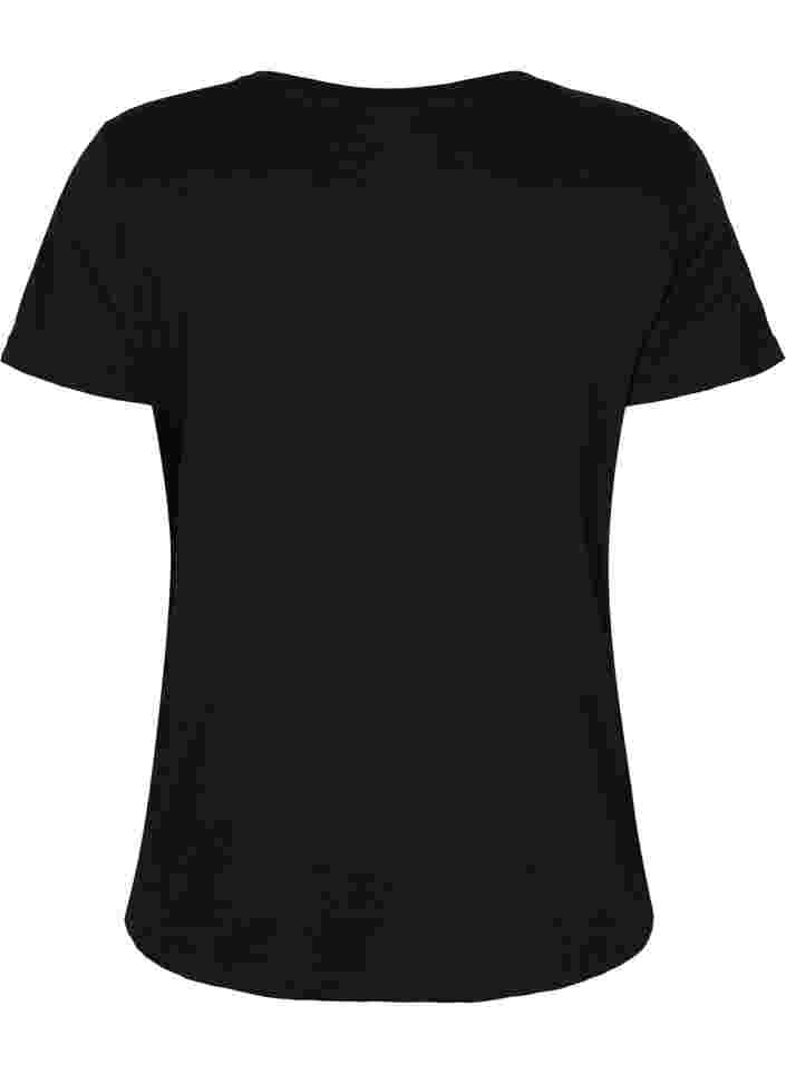 T-skjorte til trening med trykk, Black gold foil logo, Packshot image number 1