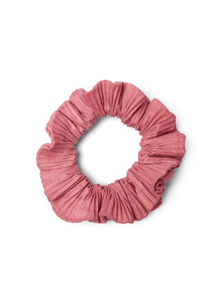 Scrunchie med plissé, Rosa, Packshot image number 0