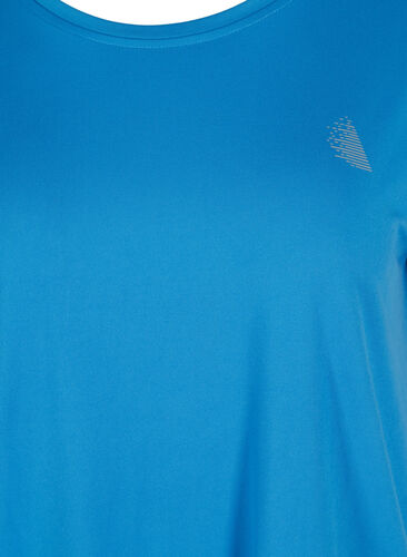 Ensfarget T-skjorte til trening, Daphne Blue, Packshot image number 2