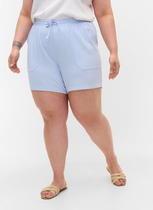Løse shorts med lommer, Xenon Blue, Model image number 2