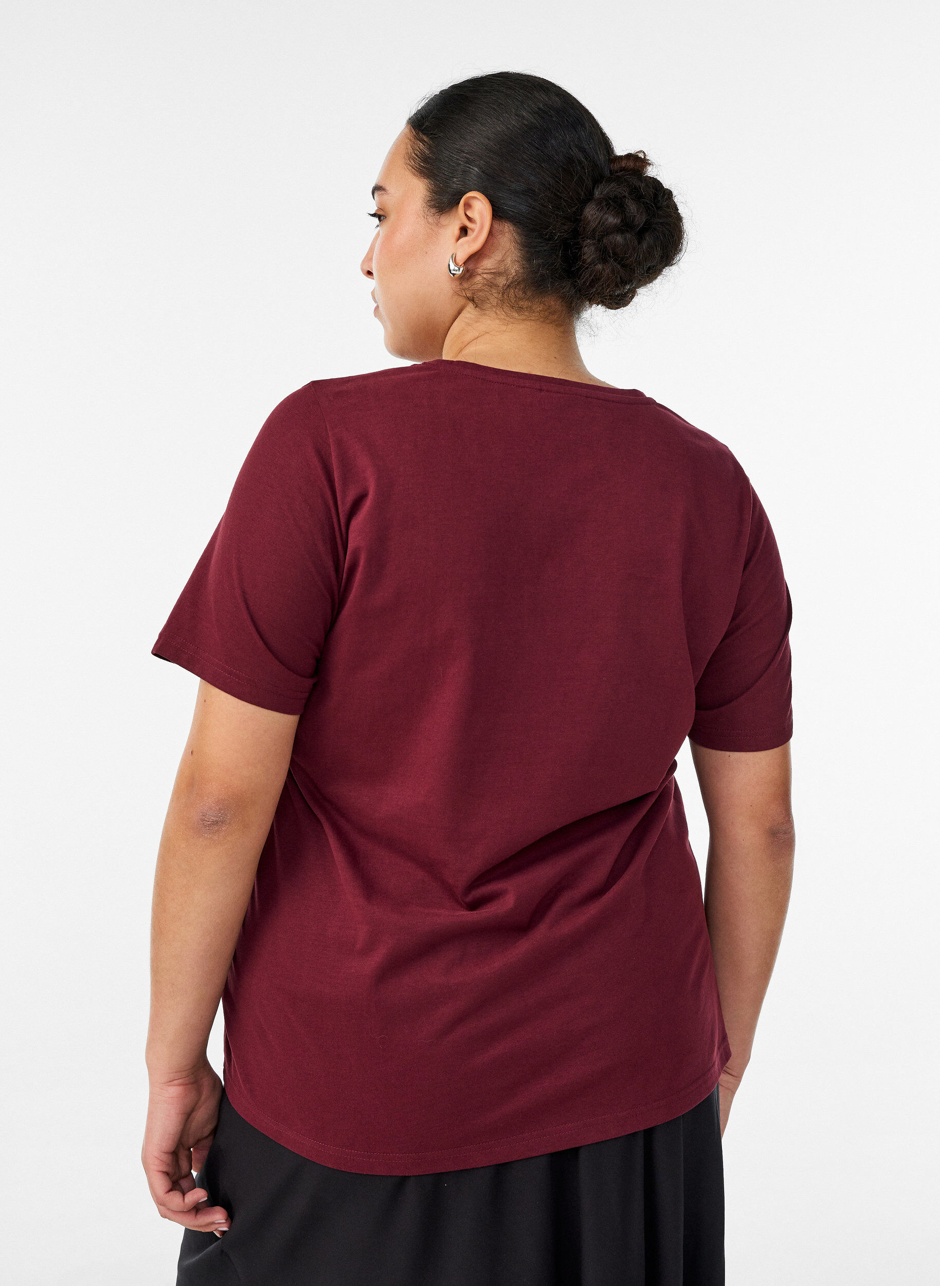 ZizziT-skjorte med trykk, R&oslash;d, Model image number 2