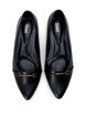 Ballerina med bred passform og gullfarget spenne, Black, Packshot image number 2