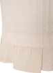 Bluse med struktur og volangkant, Vanilje, Packshot image number 3