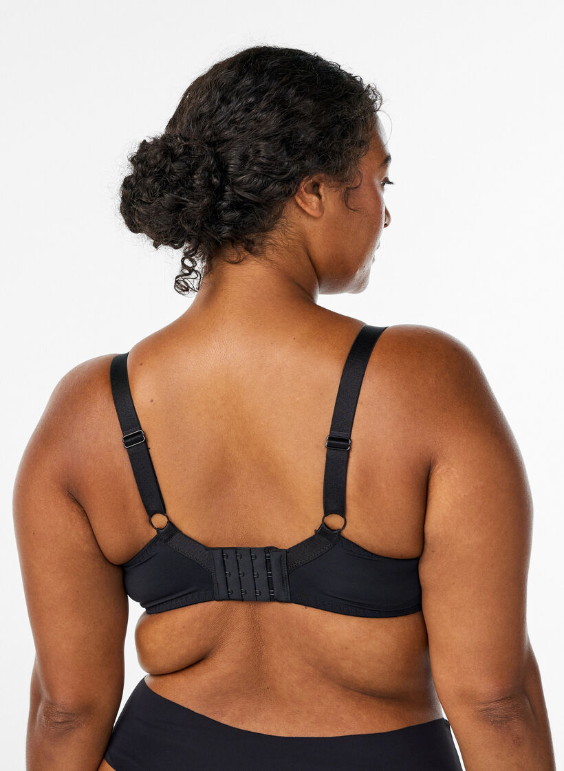 Polstret blonder BH med bøyle, Svart, Model image number 2