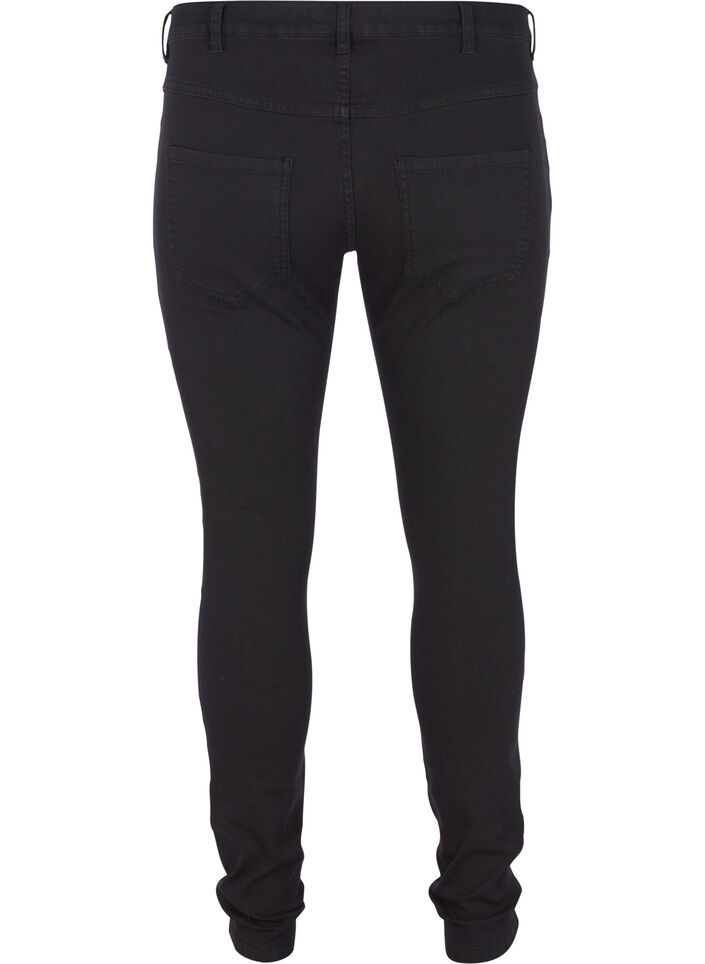 Super slim Amy jeans med høyt liv, Svart, Packshot image number 1